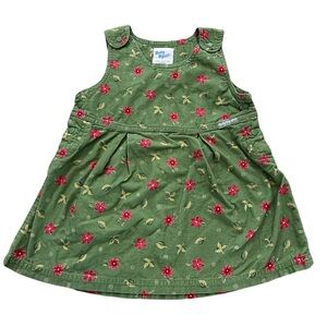 OshKosh B'gosh Baby Green Floral Baby Corduroy Jumper